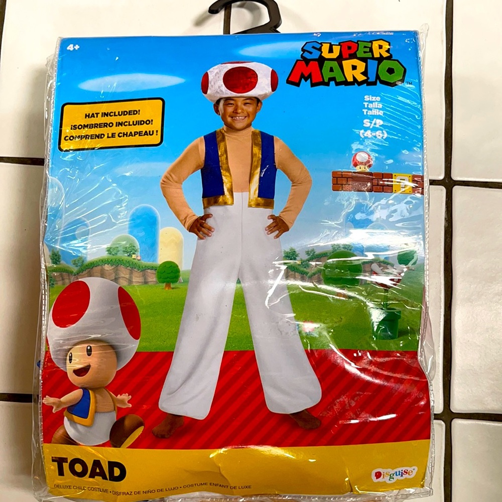 Super Mario “Toad” costume small 4-6
